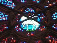Lyon, Cathedrale Saint Jean, Rosace de l'agneau, Detail (2)